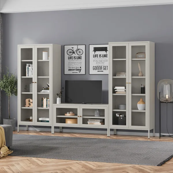 Rosco Tall Metal Display Cabinet