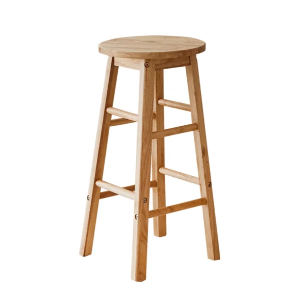 Yoona Round Wooden Bar Stool